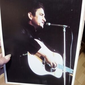 Classic Black and White Johnny Cash Art Print